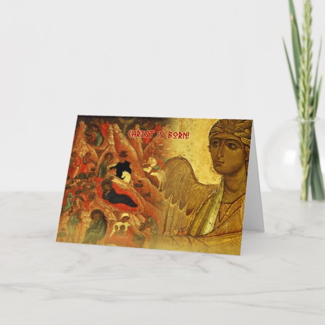 Russian Angel Christmas Greeting Card Helgkort (Framsida)