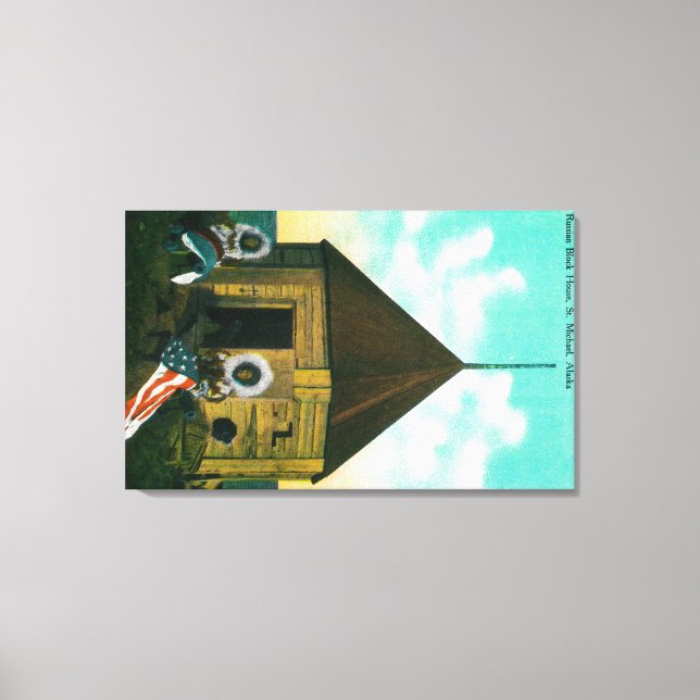 Russian Block House in St. Michael, Alaska Canvastryck (Framsida)