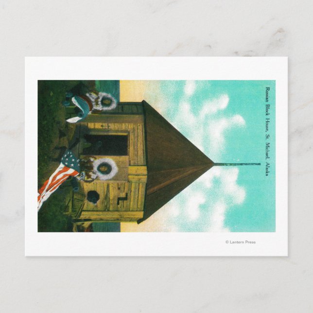 Russian Block House in St. Michael, Alaska Vykort (Framsida)