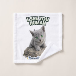Russian Blue Cat Towel Set