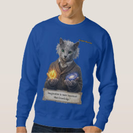 Russian Blue Einstein Cat - Imagination Lång Ärmad Tröja