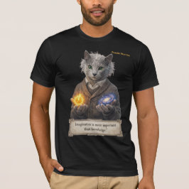 Russian Blue Einstein Cat - Imagination T Shirt