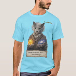 Russian Blue Einstein Cat - Imagination T Shirt