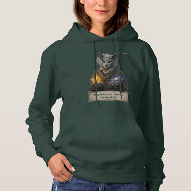 Russian Blue Einstein Cat - Imagination T Shirt (Framsida)