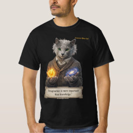 Russian Blue Einstein Cat - Imagination T Shirt
