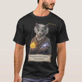Russian Blue Einstein Cat - Imagination T Shirt