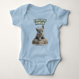 Russian blue funny kitten "I see you" T Shirt