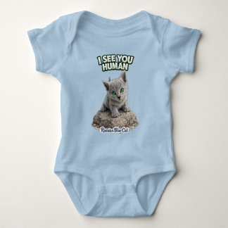 Russian blue funny kitten "I see you" T Shirt