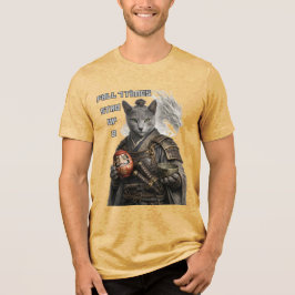 Russian Blue Samurai Cat T Shirt