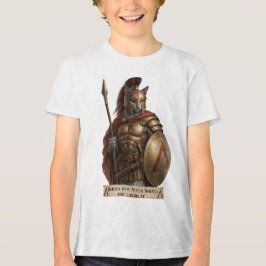 Russian Blue Spartan Cat T Shirt