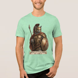 Russian Blue Spartan Cat T Shirt