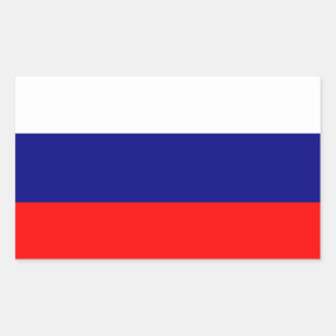 "Russian Federation Flagga" Stickers Rektangulärt Klistermärke