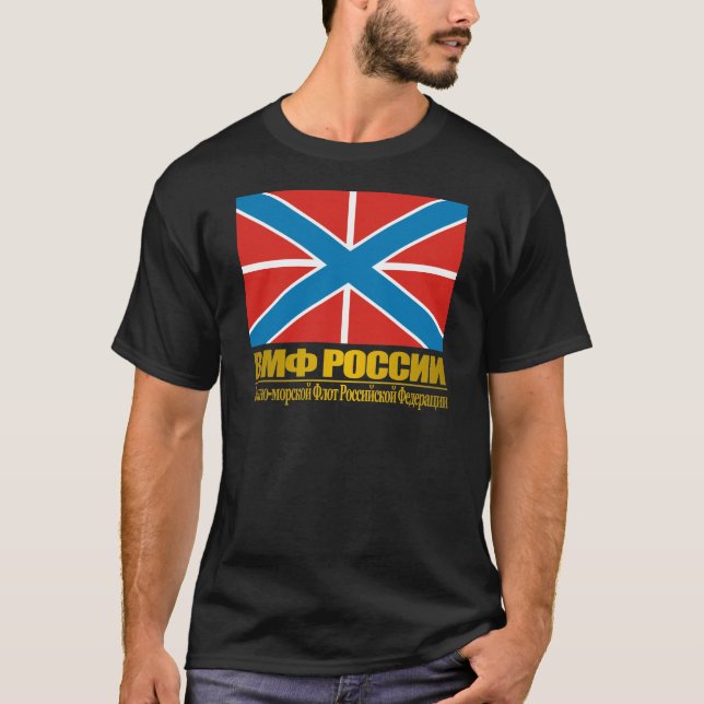 "Russian Navy Jack" Shirts T Shirt (Framsida)