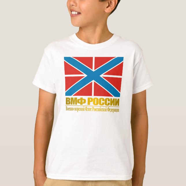 "Russian Navy Jack" Shirts Tee Shirt (Framsida)