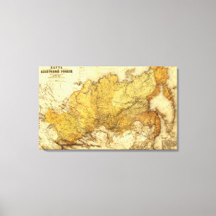 RussiaPanoramic MapRussia Canvastryck