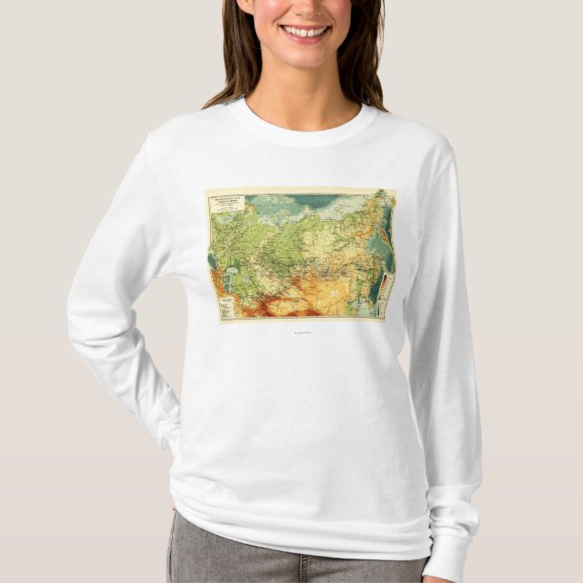 RussiaPanoramic MapRussia Tee (Framsida)