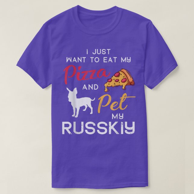 Russkiy Hund Pizza Älskare Owner jul Birthday G T Shirt (Design framsida)