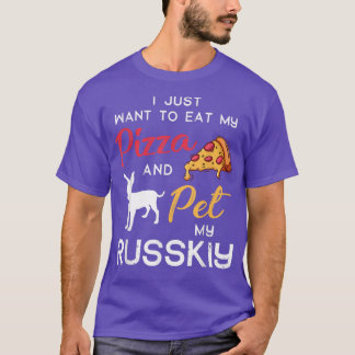 Russkiy Hund Pizza Älskare Owner jul Birthday G T Shirt