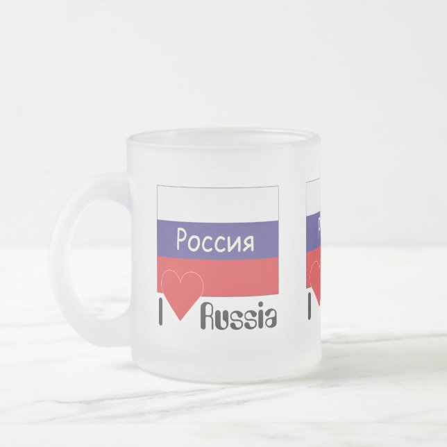 Russland - Russia Tasse Frostad Glasmugg (Vänster)