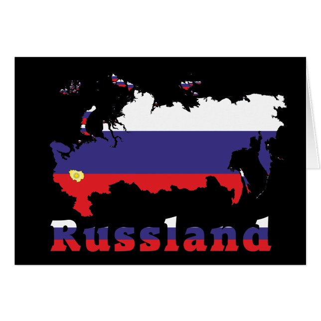 Russland - Ryssland Karte OBS Kort (Framsidan Horizontal)