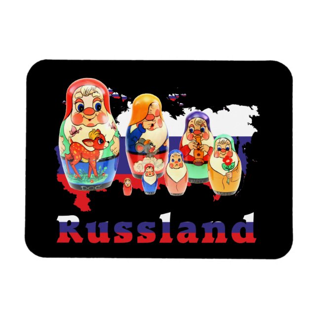 Russland - Ryssland Magnet (Horisontell)