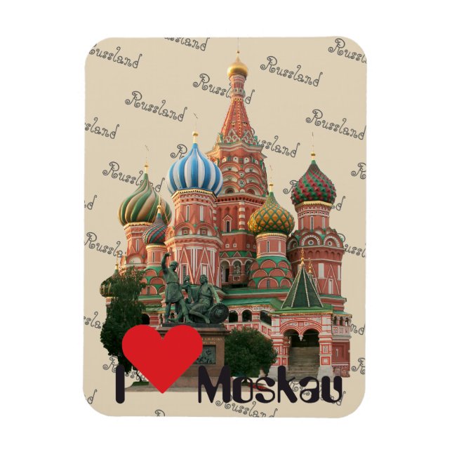 Russland - Ryssland Moskau Magnet (Vertikal)