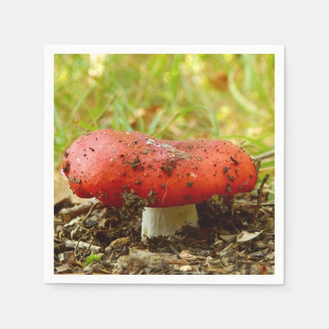 Russula Emetica Pappra Napkins Pappersservett (Framsidan)