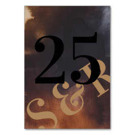 Rust Art Big Monogram Modern djärv, enkel Bröllop Bordsnummer