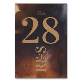 Rust Art Big Monogram Modern djärv, enkel Bröllop Bordsnummer