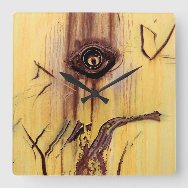 Rust Art - Roligten för Coola är unik Fyrkantig Klocka (Framsida)