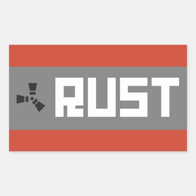 RUST Banner BGWG Rektangulärt Klistermärke (Framsida)