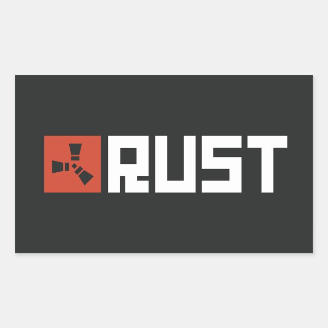 RUST Banner BRWB Rektangulärt Klistermärke (Framsida)