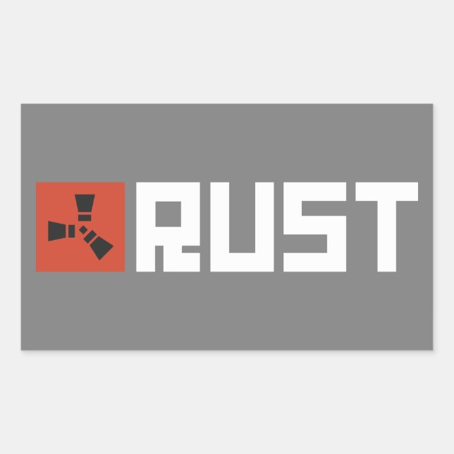 RUST Banner BRWG Rektangulärt Klistermärke (Framsida)