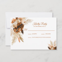 Rust bohemian och Pampas Grass Bröllop OSA Card