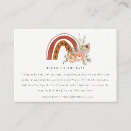 Rust Boho Blommigt Rainbow Bokar Request Baby Show Tilläggskort