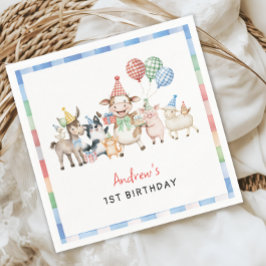 Rust Boskap Barns födelsedag Pappersservett