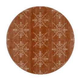 Rust Brown Indian Boho Line Art Symmetry Pattern