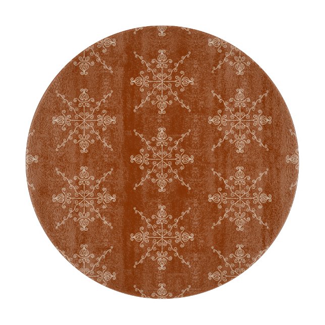 Rust Brown Indian Boho Line Art Symmetry Pattern (Framsidan)