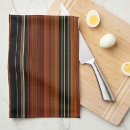 Rust Brown Modern Rand Kökshandduk