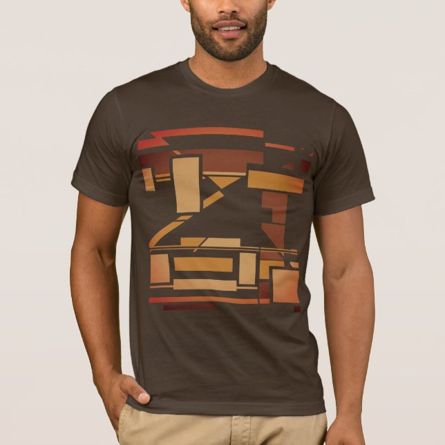 Rust Burnt Orange Brown Southwest Art-inspirerad T Shirt (Framsida)