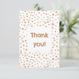 Rust Confetti Watercolor Dots - tack för ditt kort