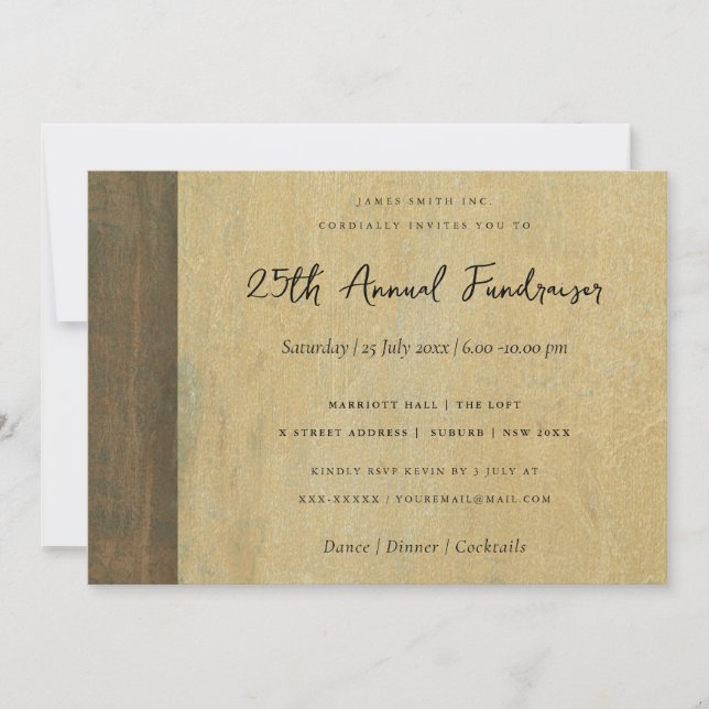 RUST CORROSIVE GRUNGE GULT METALL CORPORATE HÄNDEL INBJUDNINGAR (Framsida)