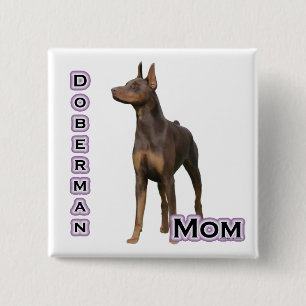 Rust Doberman Mamma 4 - Button Knapp