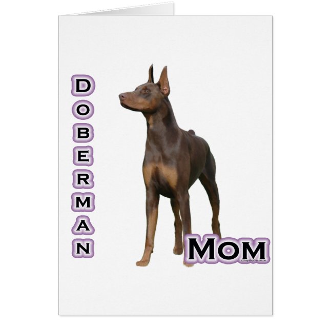 Rust Doberman Mamma 4 Hälsningskort (Framsidan)