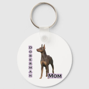 Rust Doberman Mamma 4 - Nyckelkedjan Nyckelring