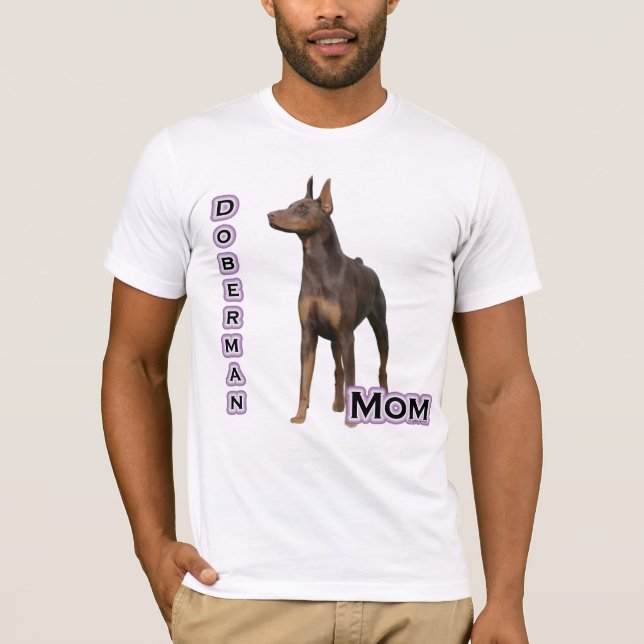 Rust Doberman Mamma 4 T Shirt (Framsida)