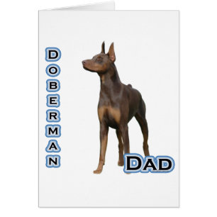 Rust Doberman Pappa 4 Hälsningskort