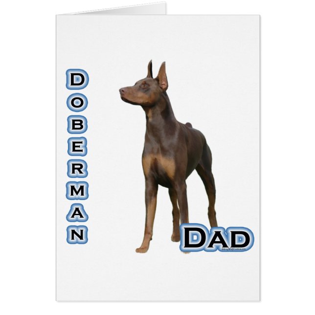 Rust Doberman Pappa 4 Hälsningskort (Framsidan)