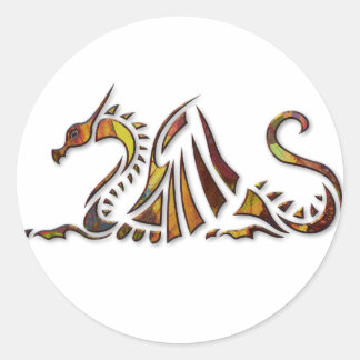Rust Dragon Runt Klistermärke