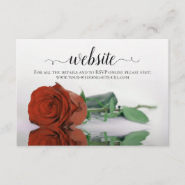 Rust eller Burnt Orange Ro Elegant bröllop webbpla Tilläggskort